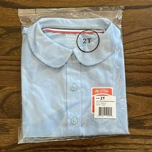 French Toast Modern Peter Pan Collar Blouse